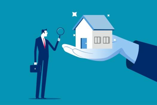 How the Ultra-Wealthy Are Building Bigger Mansions in the Heart of NYC illustration businessman eyeing house