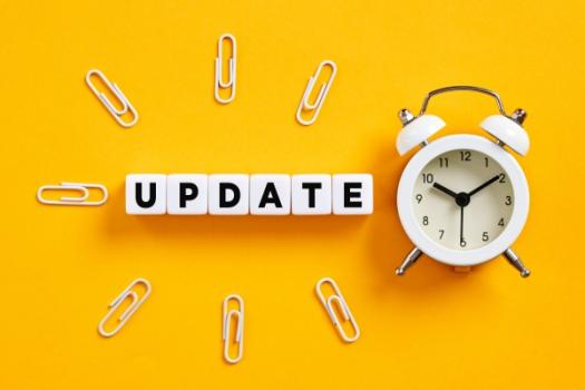 Update next to clock and paperclips