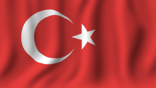 Turkey flag waving