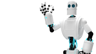 Robot waving okay