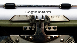 Legislation word on paper in typewriter