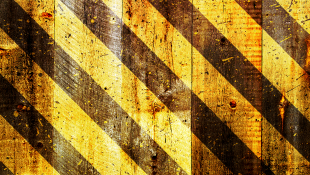 Black and yellow warning hazard stripes