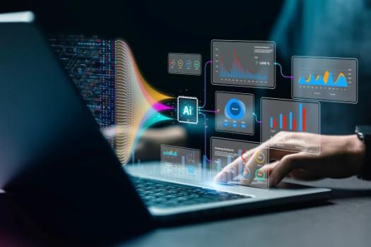 Data on laptop AI