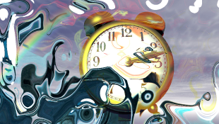 Clock with water illustration