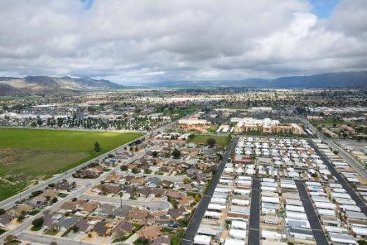 Aerial view of San Jacinto Valley California