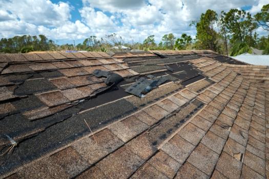 Roof tile damage