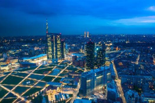 Milan Italy at Sunset
