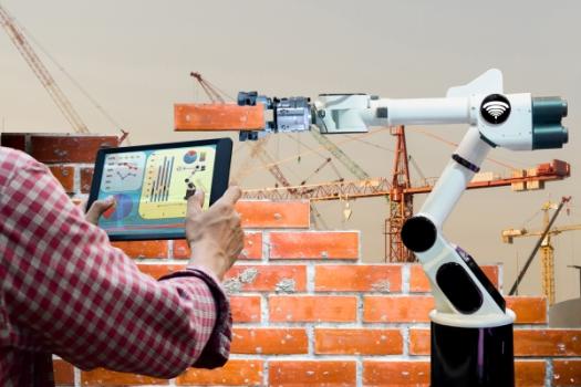 Construction robot worker using by remote