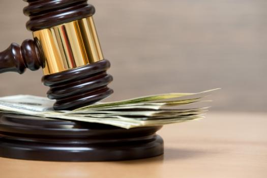 Cash on gavel