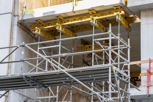 Scaffolding on building