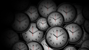 Clocks in black background