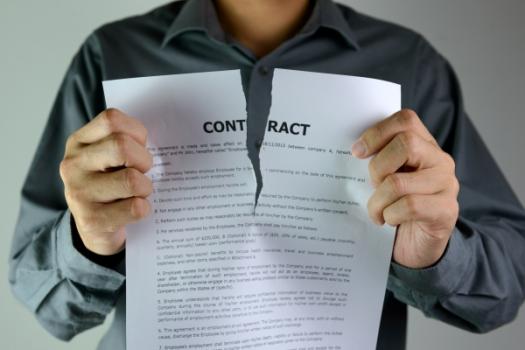 Contract being ripped