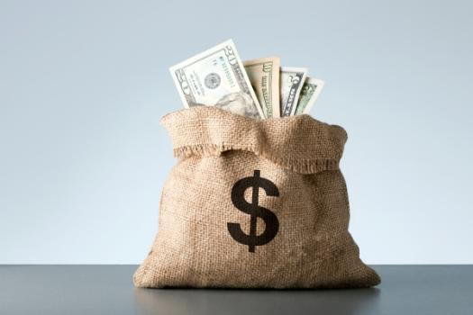 Bag of cash money