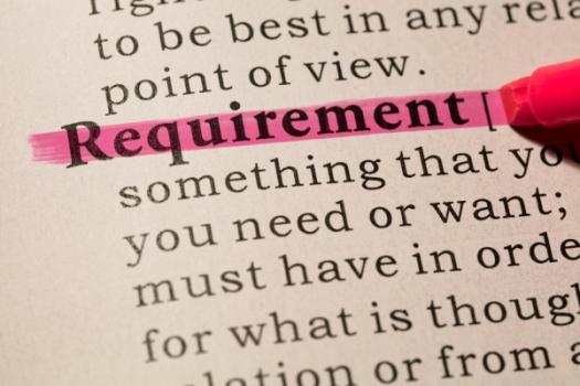 Requirement in dictionary