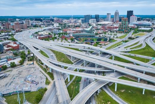 Freeways intersecting