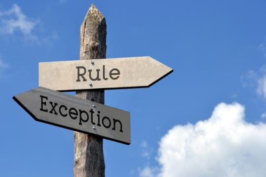 Rule Exception Signs