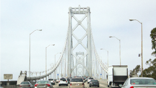 Bridge with cars in traffic