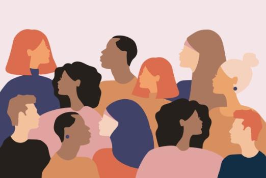 Illustration of diverse people