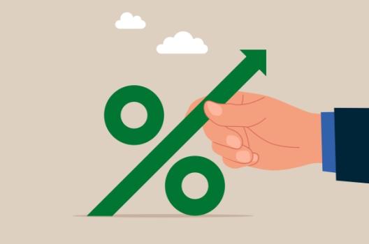 Upward arrow percentage