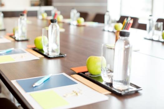 Water Law in California Seminar Seminar table with water notebook
