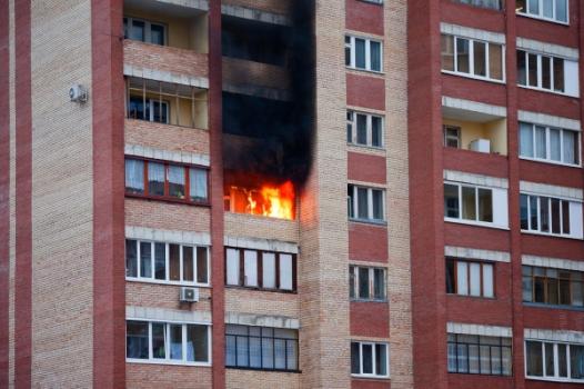 Apartment on fire