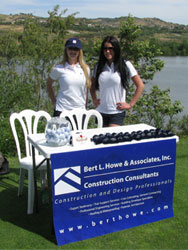 Supporting the golf tournament at the 15th hole